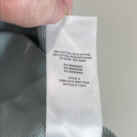 Aritzia TNA HomeStretch Rib Crew Tank Top Sage Green Racerback Crewneck L - Picture 7 of 10